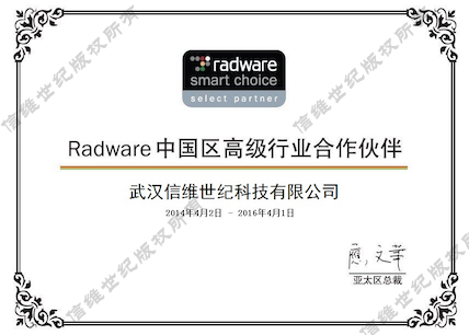 Radware高级行业合作伙伴